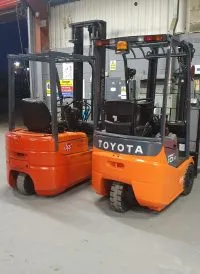 Trainee on forklift
